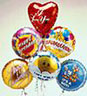 helium filled mylar balloons are sure to get a rise out of him or
her.