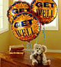 balloons and a cuddly plush bear, contains three shiny mylar 
balloons.